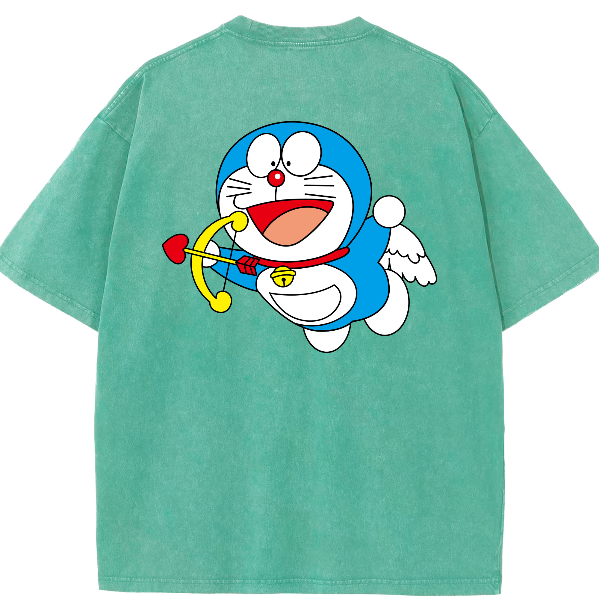 （画像用） ドラえもん Doraemon 綿100% ヴィンテージ風 半袖Tシャツ（背面プリント）